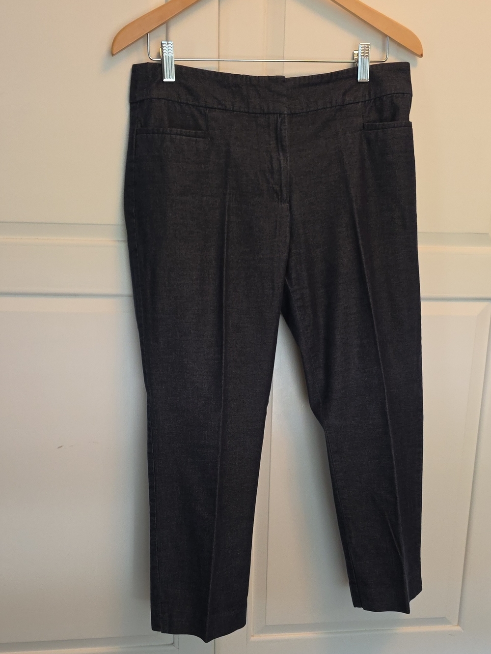 Ann Taylor Factory Charcoal Stretch Ankle Trousers